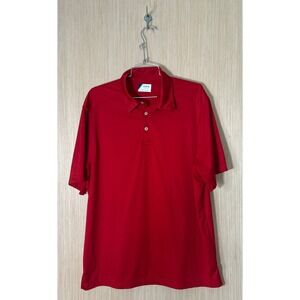 IZOD Golf Polo Shirt Moisture Wicking Short Sleeve Red Mens Size L